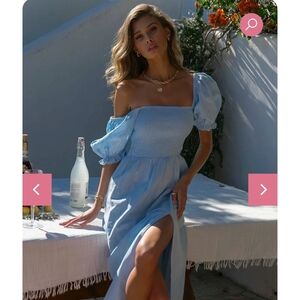 Cotton Blue Prairie Girly Dress By Seven Wonders